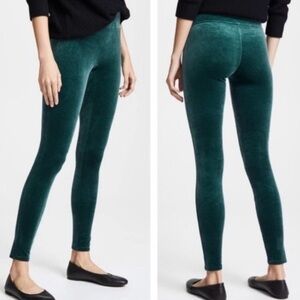 SPANX Emerald Green Malachite Velvet Tummy Control Pull On Leggings Women’s XL